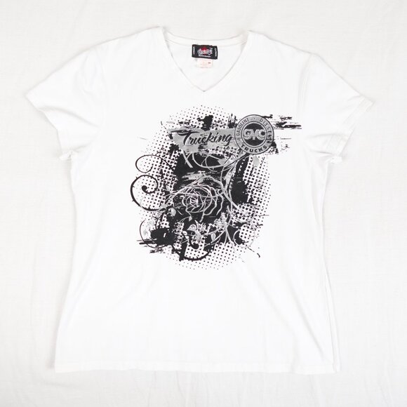 GMC Chevrolet Trucks Floral Rose Tee Shirt Women's XXL Choko Motorsports Canada - Picture 1 of 7
